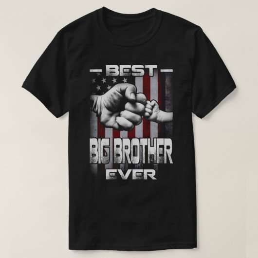 Beste BIG-BROER ooit Vlag van de VS T-shirt (Design voorkant)