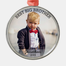 Beste Big Brother Nieuwe Baby Aangepaste Kerstmis  Metalen Ornament