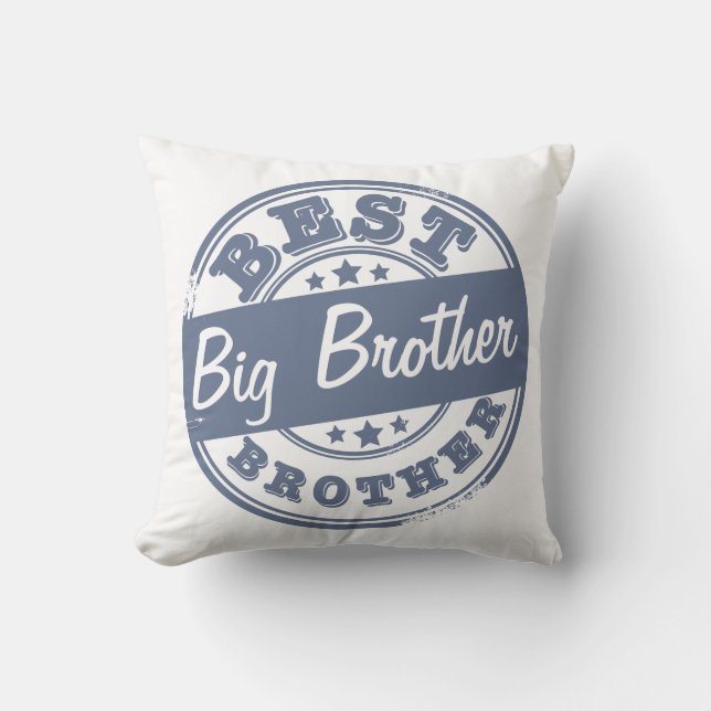 Beste Big Brother - rubberzegeleffect - Kussen (Voorkant)