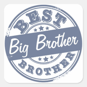 Beste Big Brother - rubberzegeleffect - Vierkante Sticker