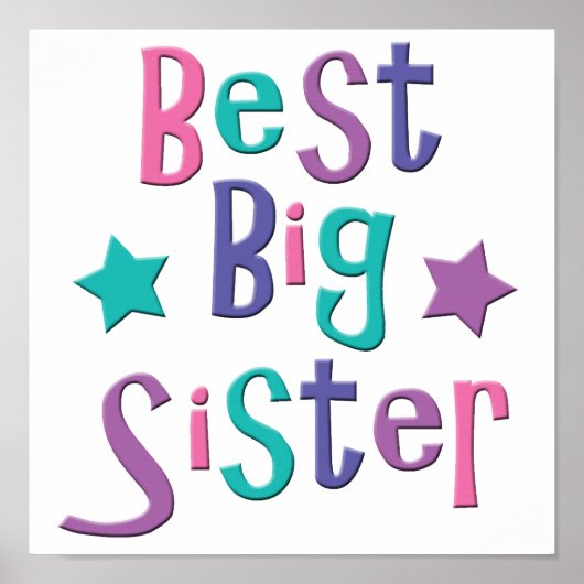 Beste Big Sister Poster (Voorkant)
