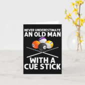 Beste biljartkunst voor opa Mannen Biljartliefhebb Kaart (Gele Bloem)