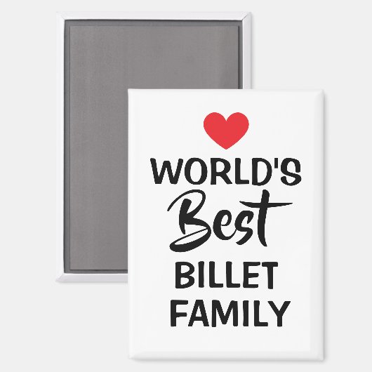 Beste Billet Familie Decoratie Magneet (Voorkant / Achterkant)