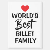 Beste Billet Familie Decoratie Magneet (Voorkant)