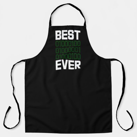 Beste binaire papa ooit programmeur BBQ Schort (Voorkant)