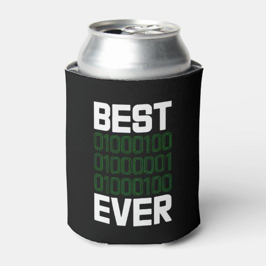 Beste binaire papa ooit Tech-coder drink Blikjeskoeler (Blikje Voorkant)