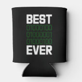 Beste binaire papa ooit Tech-coder drink Blikjeskoeler (Achterkant)