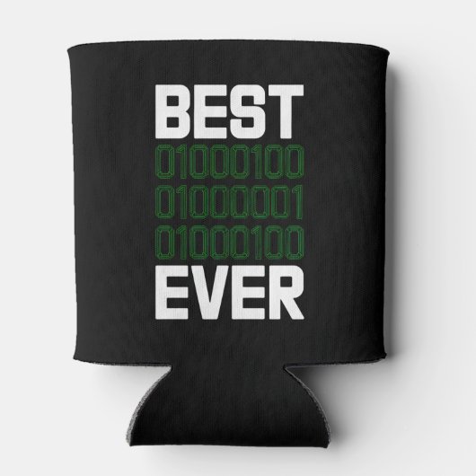 Beste binaire papa ooit Tech-coder drink Blikjeskoeler (Achterkant)