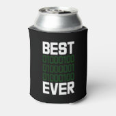 Beste binaire papa ooit Tech-coder drink Blikjeskoeler (Blikje Achterkant)