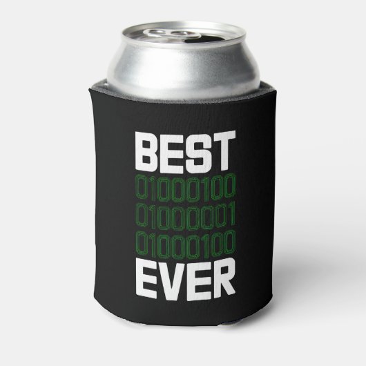 Beste binaire papa ooit Tech-coder drink Blikjeskoeler (Blikje Achterkant)