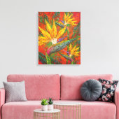 Beste Bird of Paradise Wall Art Print Bloemen (Insitu (Woonkamer))