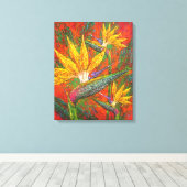 Beste Bird of Paradise Wall Art Print Bloemen (Insitu (Houten vloer))