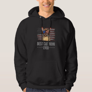Beste Birmese kat-mam ooit - Amerikaanse vlag Hoodie