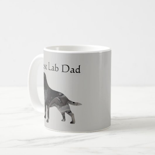 Beste Black Lab Dad Coffee Mok Pas Labrador aan (Voorkant links)