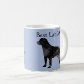 Beste Black Lab Mom Coffee Mok Pas Labrador aan (Voorkant rechts)