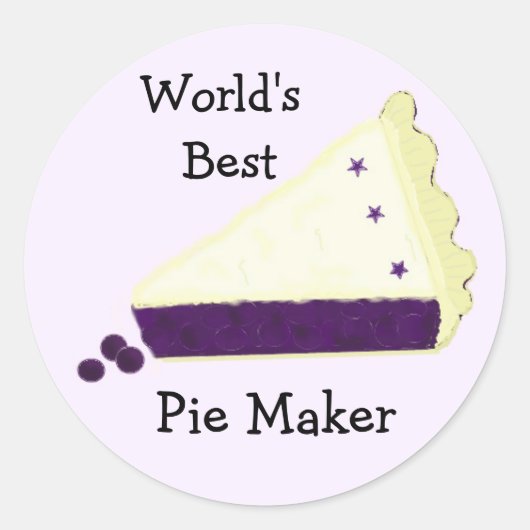 Beste Blauwe-bessentaartmaker ter Wereld Ronde Sticker (Voorkant)
