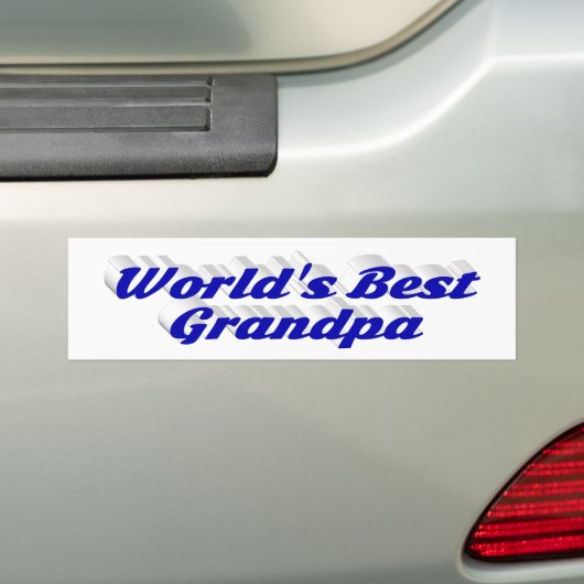 Beste blauwe opa-tekst bumpersticker (Op auto)