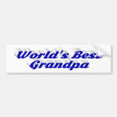 Beste blauwe opa-tekst bumpersticker (Voorkant)