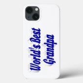 Beste blauwe opa-tekst Case-Mate iPhone case (Achterkant)