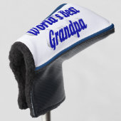 Beste blauwe opa-tekst golfheadcover (3/4 voorkant)