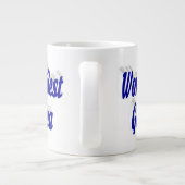 Beste blauwe opa-tekst grote koffiekop (Achterkant)