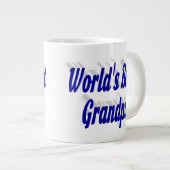 Beste blauwe opa-tekst grote koffiekop (Voorkant rechts)