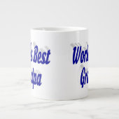 Beste blauwe opa-tekst grote koffiekop (Voorkant)