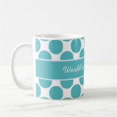 Beste Blauwgroen en witte medewerker van de wereld Koffiemok (Links)