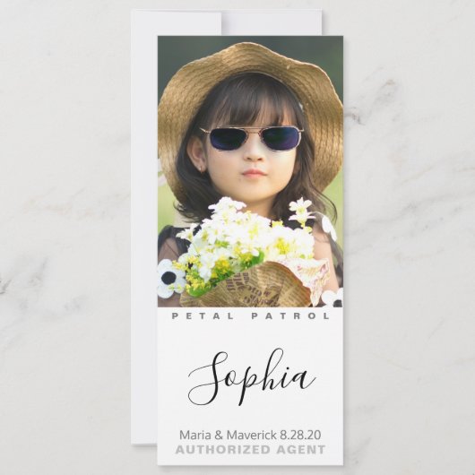 Beste Bloemenmeisje Ever-fotokaarten Save The Date (Voorkant)