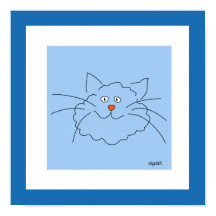 Beste Blue Cat Poster Print