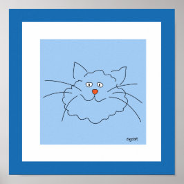 Beste Blue Cat Poster Print