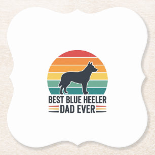 Beste Blue Heeler Vader Ooit Vintage Hond Vader De Kartonnen Onderzetters