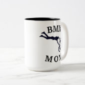 Beste "BMX MAM" ooit! Moederdag Tweekleurige Koffiemok (Voorkant rechts)