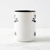 Beste "BMX MAM" ooit! Moederdag Tweekleurige Koffiemok (Center)