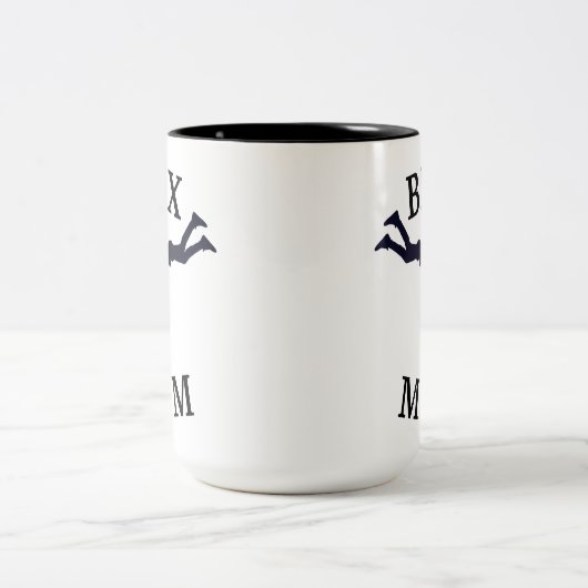 Beste "BMX MAM" ooit! Moederdag Tweekleurige Koffiemok (Center)