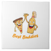 Beste Boeddies Pizza en Beer Tegeltje (Voorkant)
