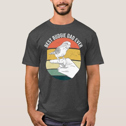 Beste boedgie vader ooit paraket parrot vogel voor t-shirt (Voorkant)