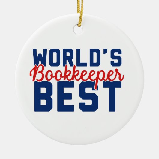 Beste boekhouder ter wereld keramisch ornament (Voorkant)