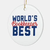 Beste boekhouder ter wereld keramisch ornament (Links)