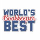 Beste boekhouder ter wereld sticker (Voorkant)