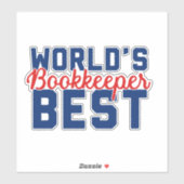 Beste boekhouder ter wereld sticker (Vel)