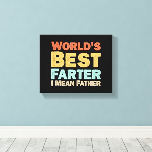 Beste boer, ik bedoel vader canvas afdruk (Insitu (Houten vloer))