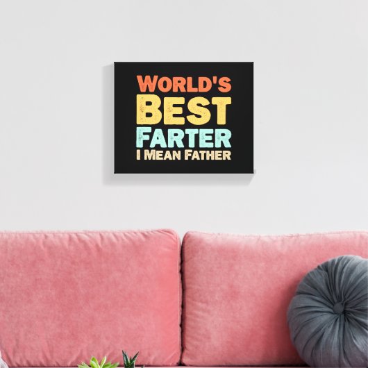 Beste boer, ik bedoel vader canvas afdruk (Insitu (Woonkamer))