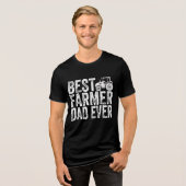 Beste boer ooit - Farming Dad Tri-Blend Shirt (Voorkant volledig)