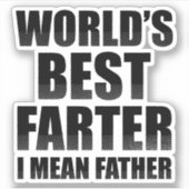 Beste boer ter wereld, bedoel ik vader sticker (Voorkant)