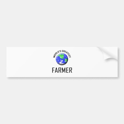Beste Boer Ter Wereld Bumpersticker (Voorkant)