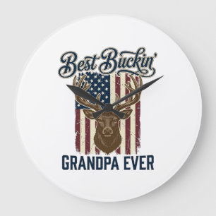 Beste Bok Grandpa Ooit Hertenjacht Shirt Ontwerp Grote Klok