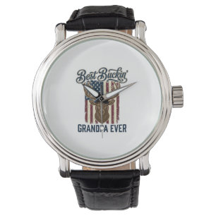 Beste Bok Grandpa Ooit Hertenjacht Shirt Ontwerp Horloge