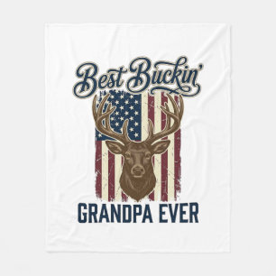 Beste Bok Grandpa Ooit Hertenjagen Shirt Ontwerp Fleece Deken