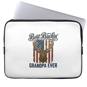 Beste Bok Grandpa Ooit Hertenjagen Shirt Ontwerp Laptop Sleeve